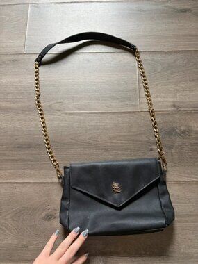 Cardinals Black leather crossbody purse